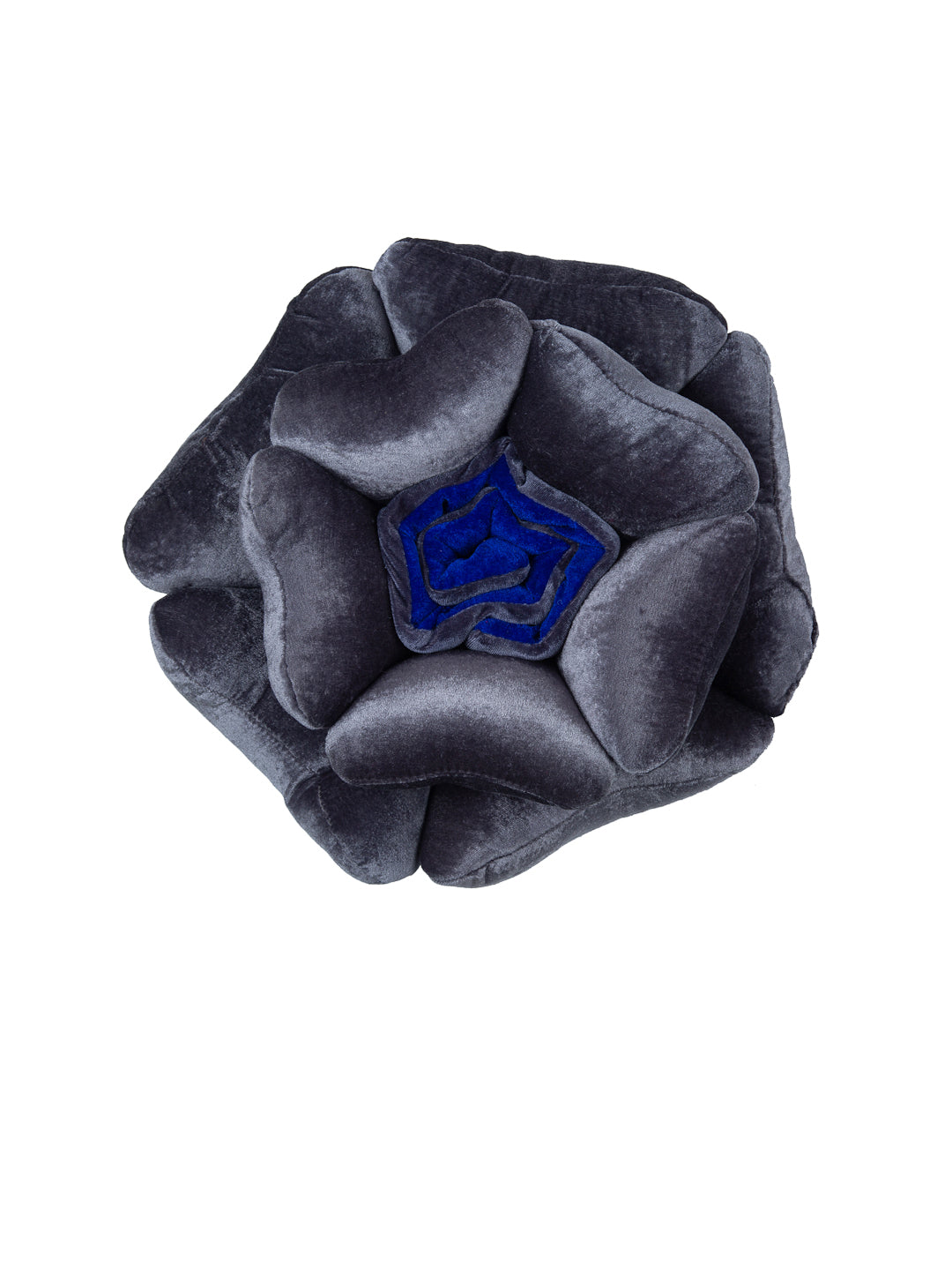 HOSTA HOMES Set Of 2 Grey  Blue Flower Shaped Cushions image 1