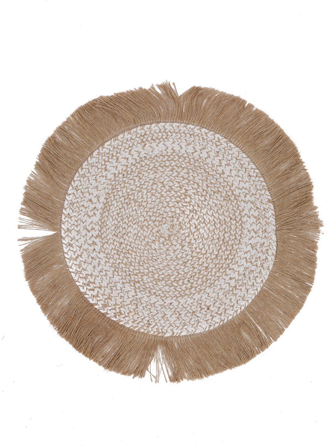 Beige Self Design Jute Reversible Table Placemat image 4