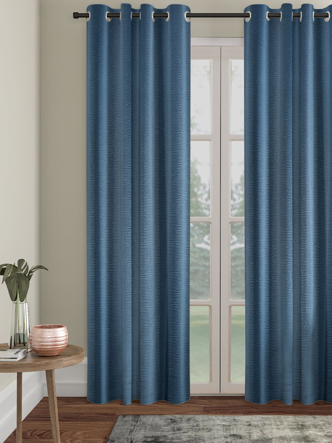 SELF TEXTURED BLACKOUT LONG DOOR CURTAIN PACK OF 1 BY HOSTA HOMES image 0