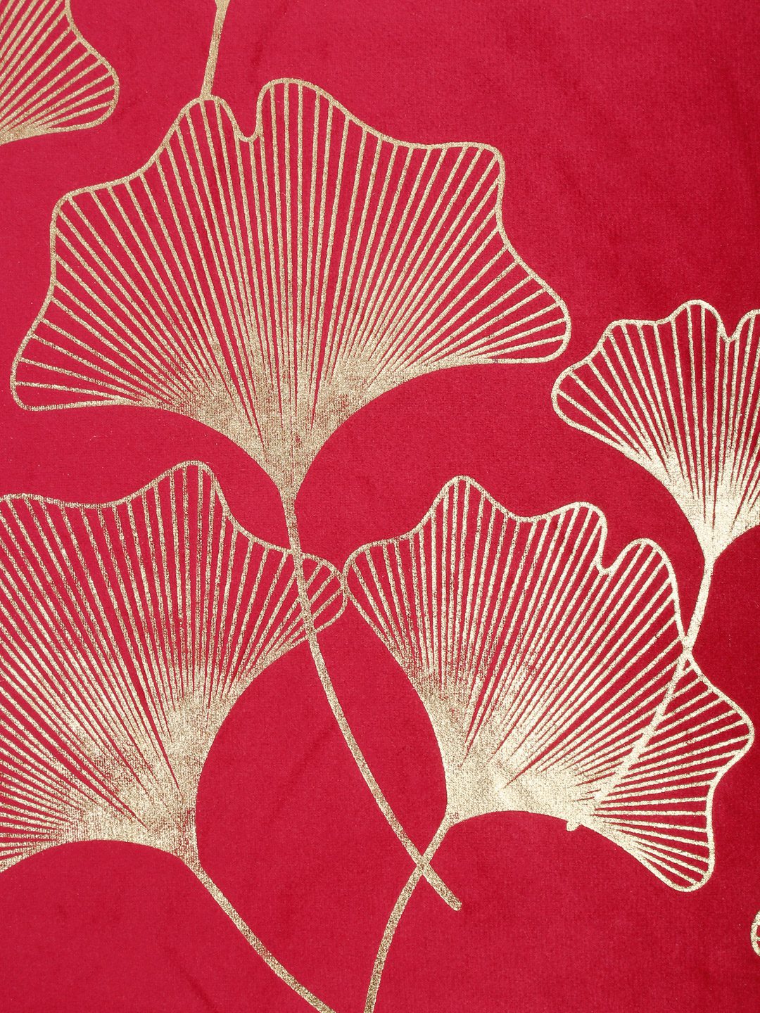 16X16 Soft Velvet, Foil Printed Maroon, Zipper image 2