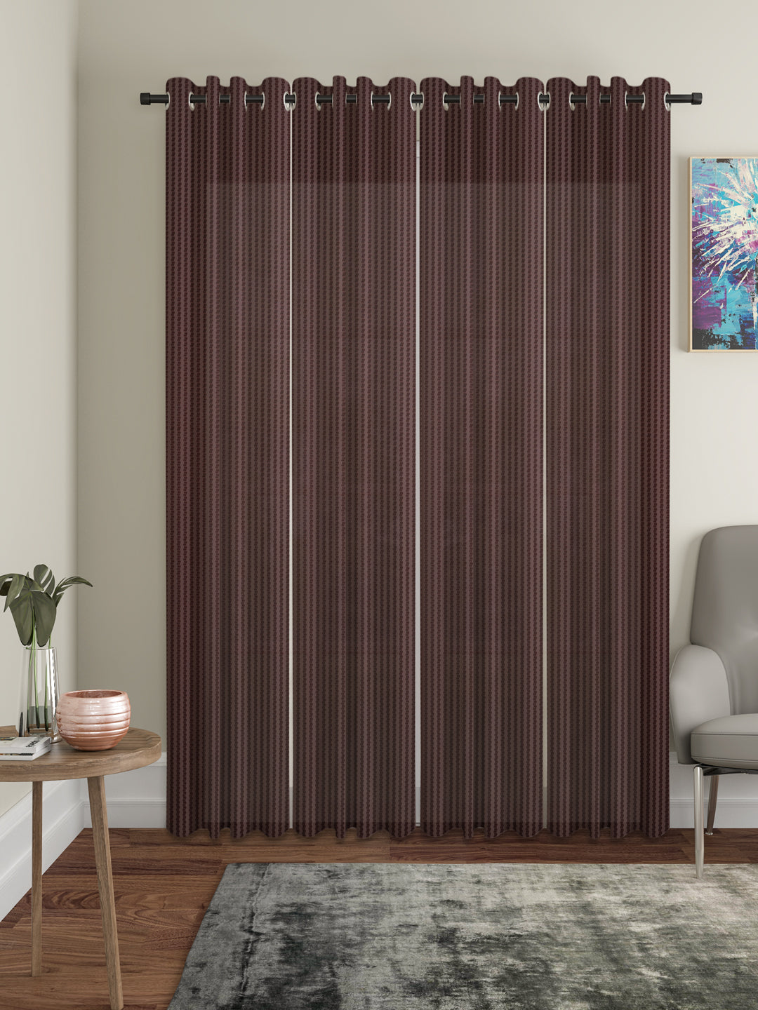 Geometric Design Door Curtain Pack of 4 image 0