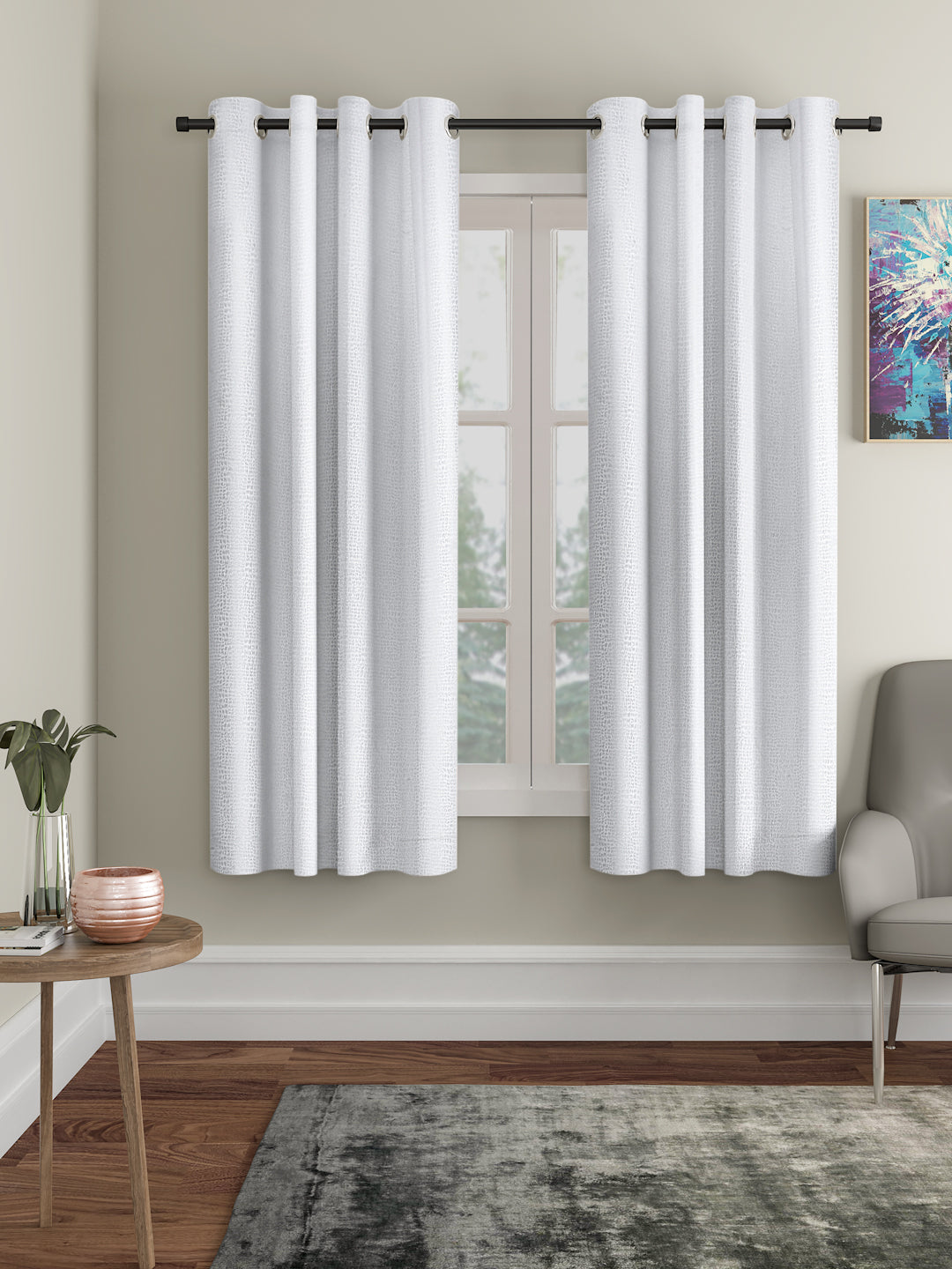 SELF TEXTURED BLACKOUT WINDOW CURTAIN PACK OF 2 BY HOSTA HOMES image 0