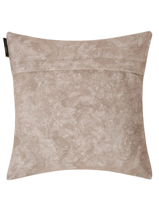 16X16 Soft Velvet , Foil Printed Cream & Gold ,Zipper image 1