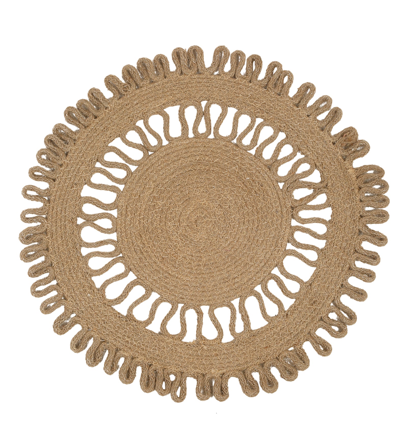 Natural Jute Hand Weaved Reversible Table Place Mat image 2