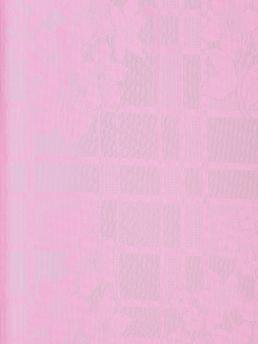 Checkered Floral Design XL Door Curtain Pack of 4 image 3