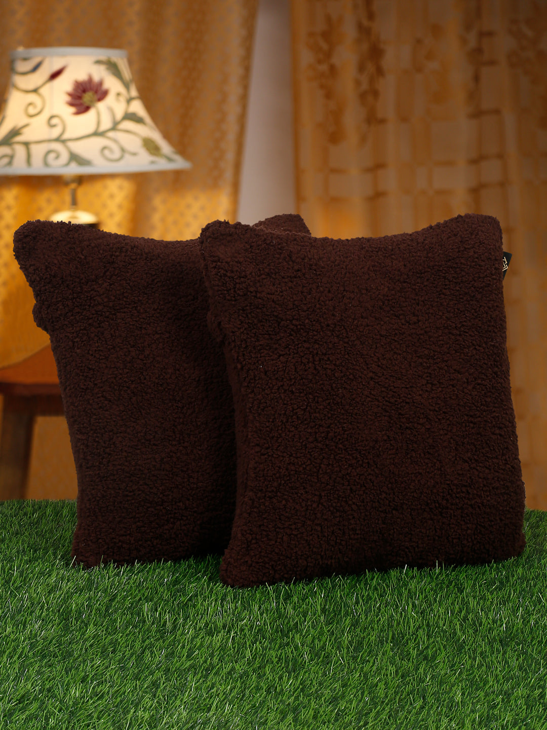 SOFT FUR SOLID PATTERN CUSHION COVERS - Pack of 2 image