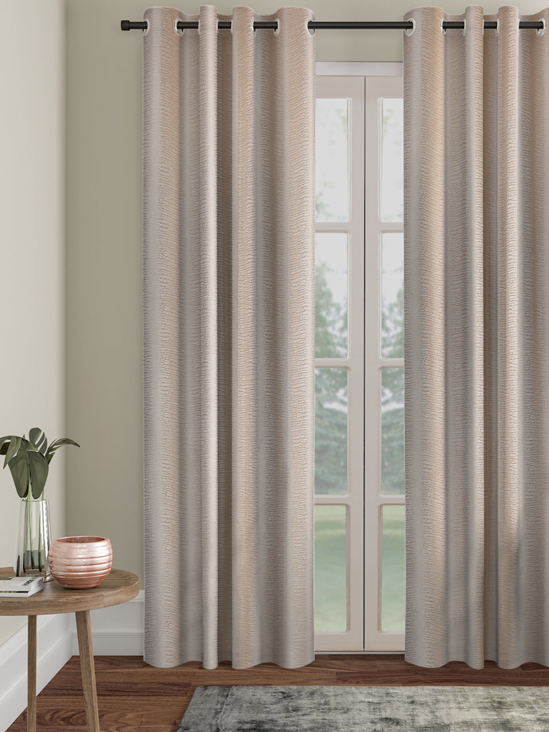 SELF TEXTURED BLACKOUT LONG DOOR CURTAIN PACK OF 1 BY HOSTA HOMES image 0