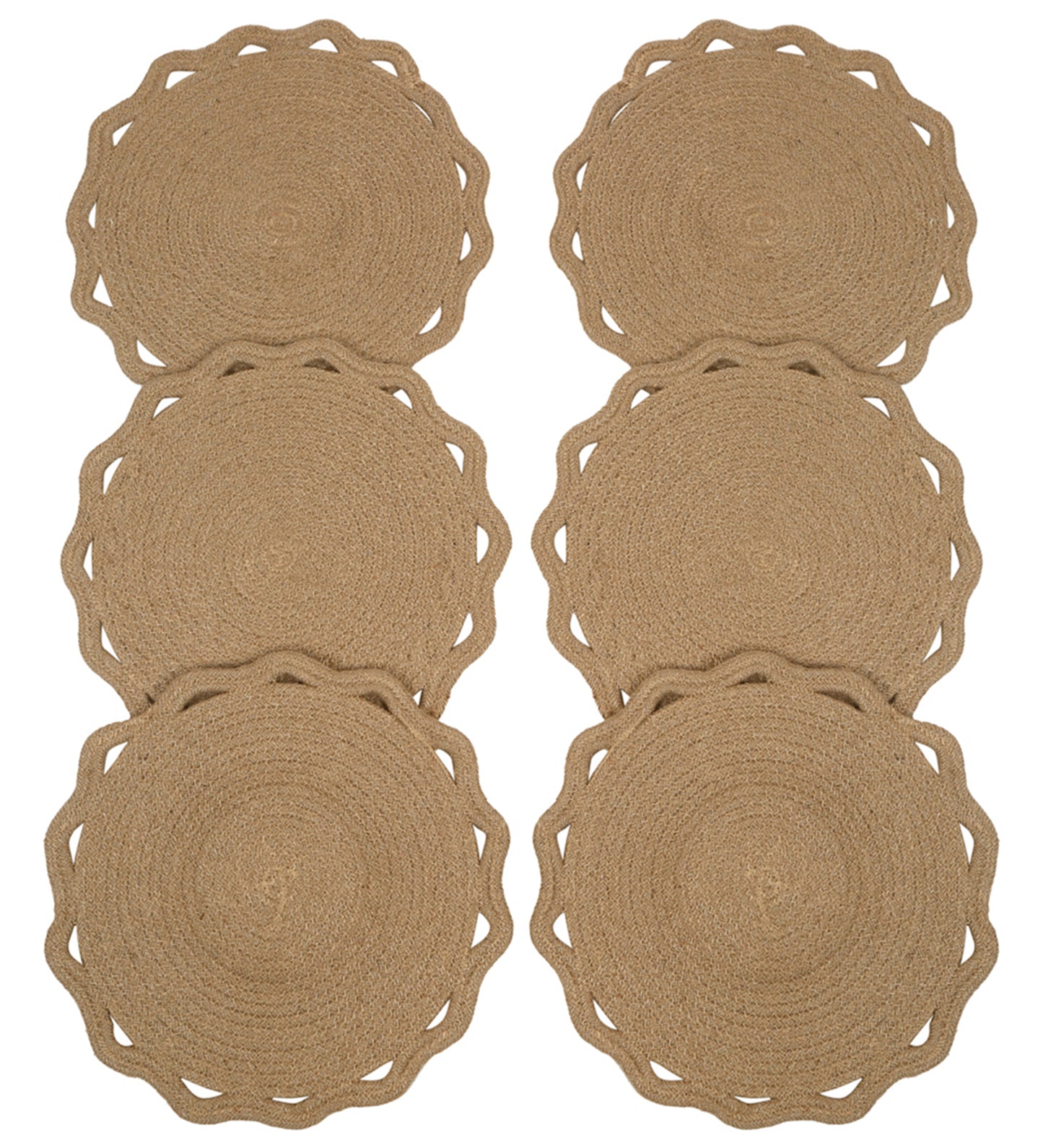 Natural Jute Hand Weaved Reversible Table Place Mat image 1