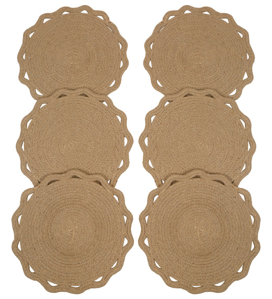 Natural Jute Hand Weaved Reversible Table Place Mat image 1