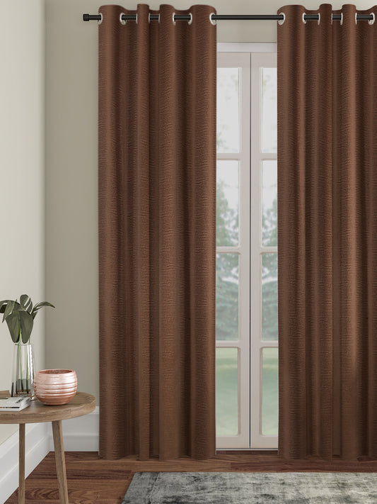 SELF TEXTURED BLACKOUT LONG DOOR CURTAIN PACK OF 1 BY HOSTA HOMES image 0