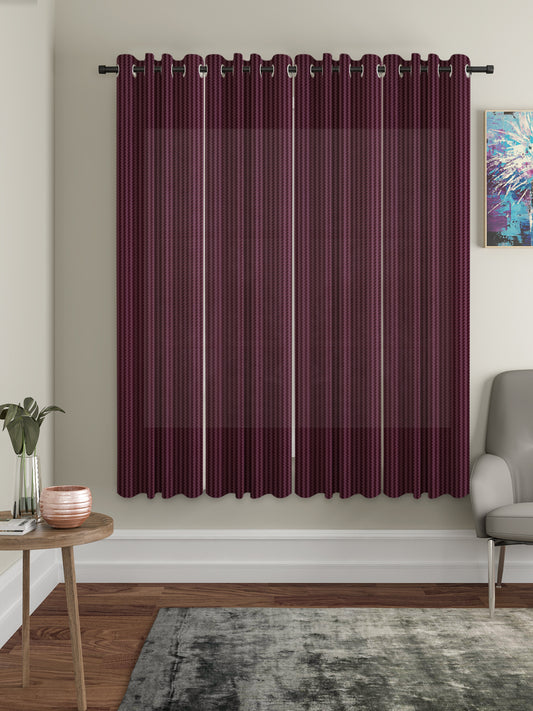 Geometric Design Window Curtain Pack of 4 image 0