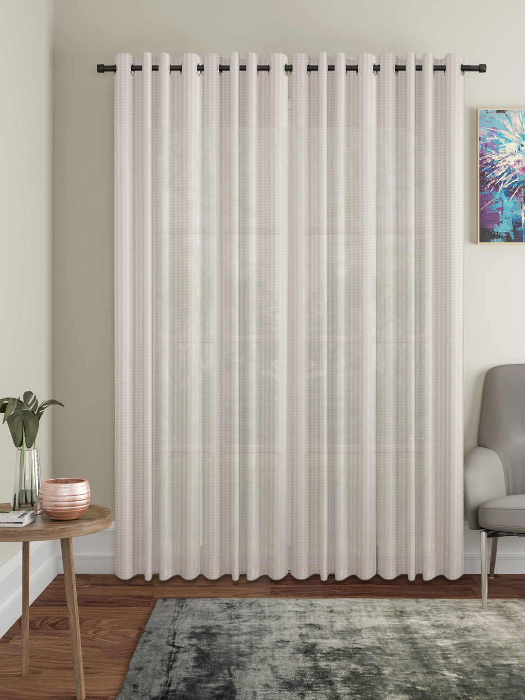 Geometric Design Door Curtain Pack of 4 image 0