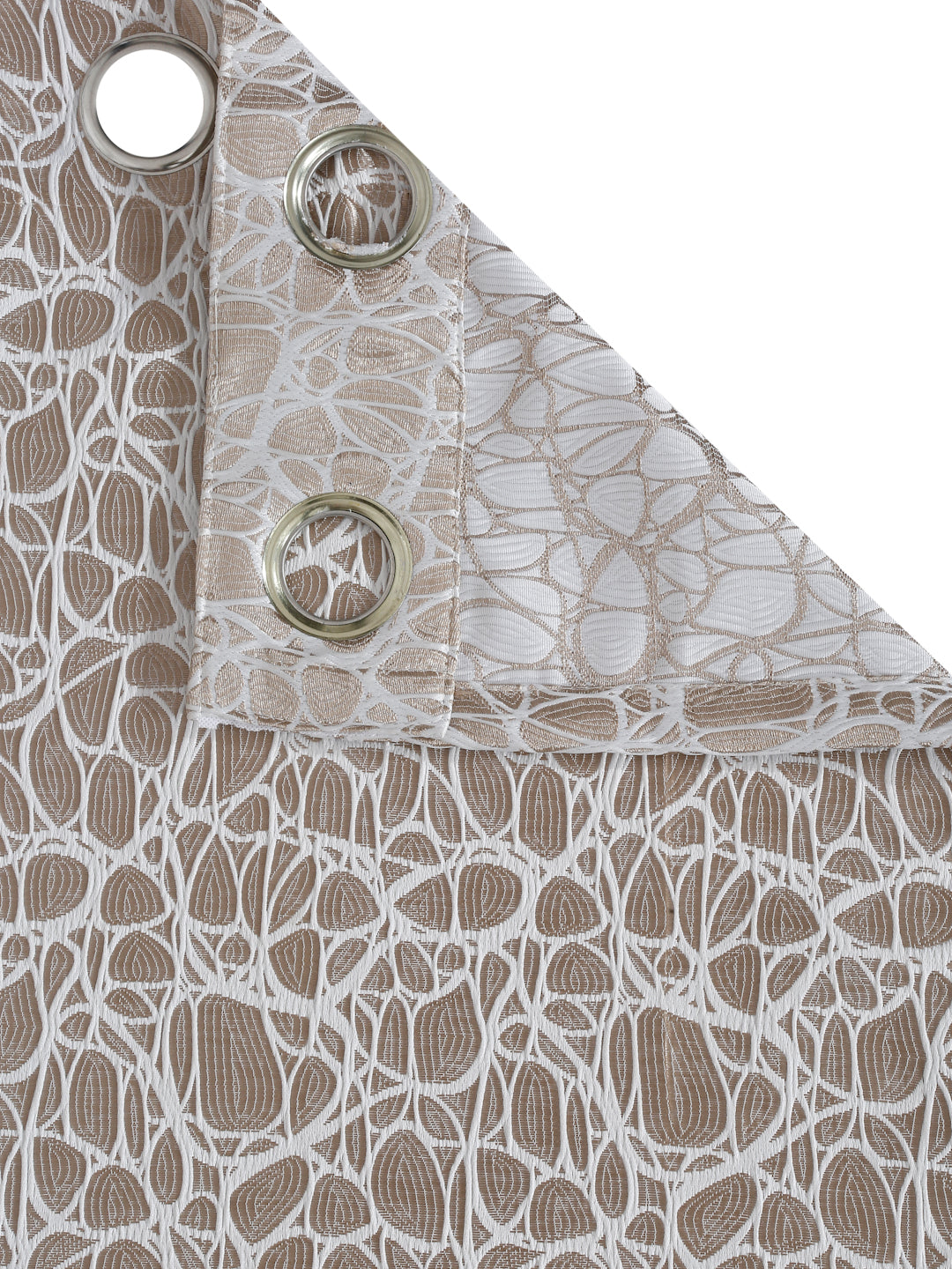 Self-Textured Geometric Pattern Polyester Curtains - Window & Door Size image 3