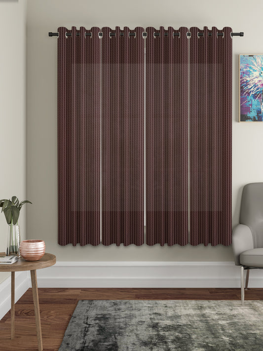 Geometric Design Window Curtain Pack of 4 image 0