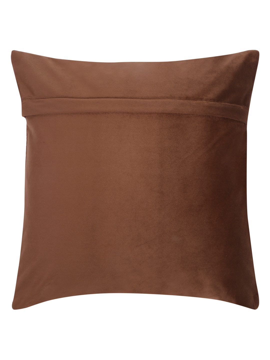16X16 Soft Velvet , Foil Printed Brown ,Zipper image 3