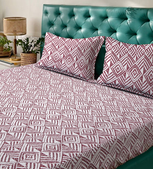 280 TC Mixed Cotton Bedsheet with 2 Pillow Covers image 1