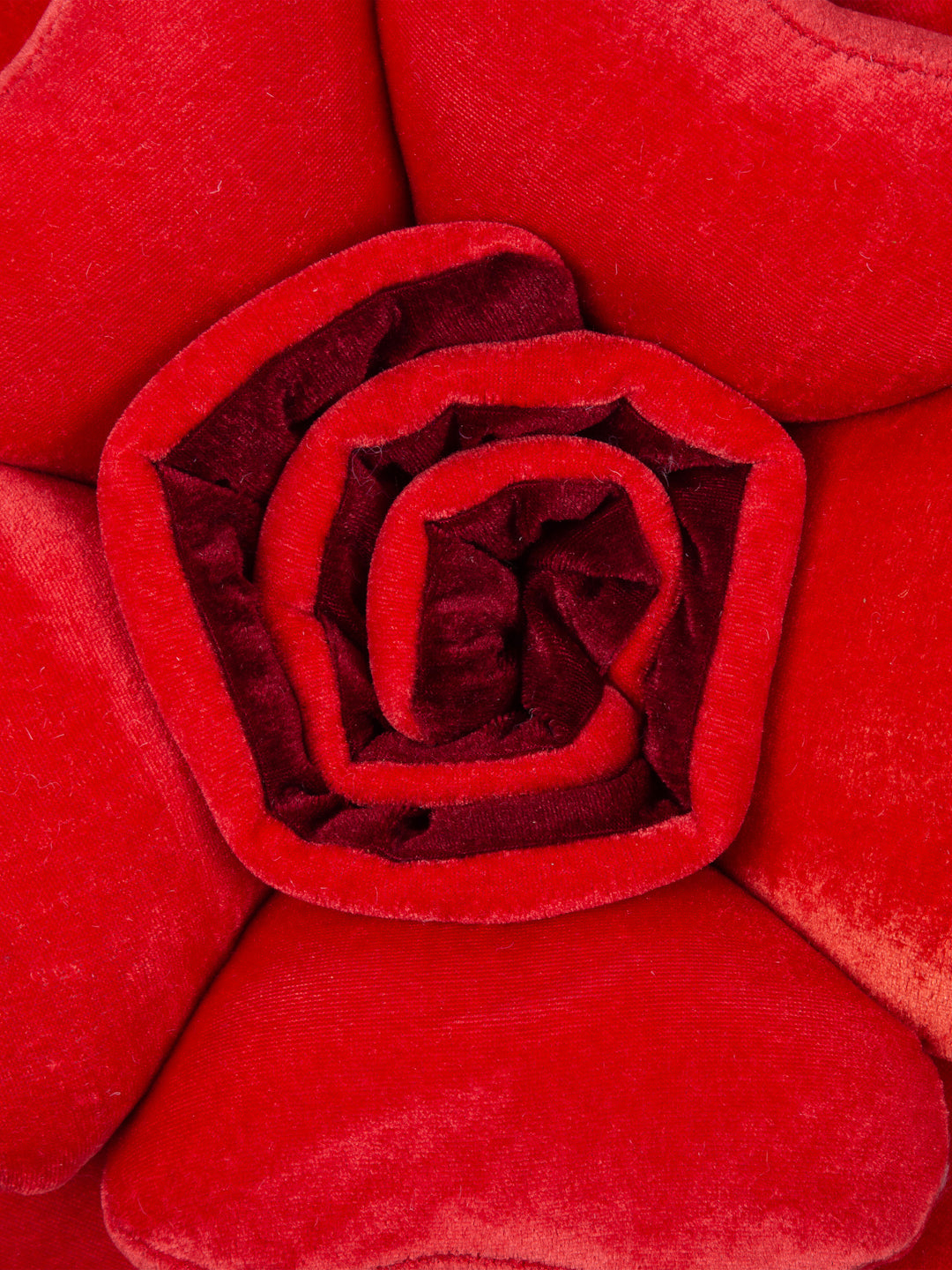 HOSTA HOMES Set Of 2 Maroon Velvet Flower Shaped Cushions image 3