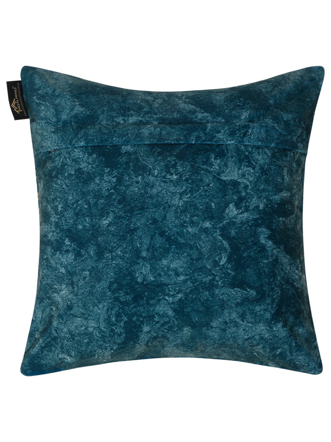 16X16 Soft Velvet , Foil Printed Blue & Gold ,Zipper image 3