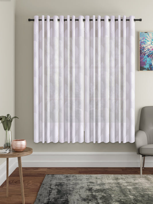 Floral Design Window Curtain Pack of 4 image 0