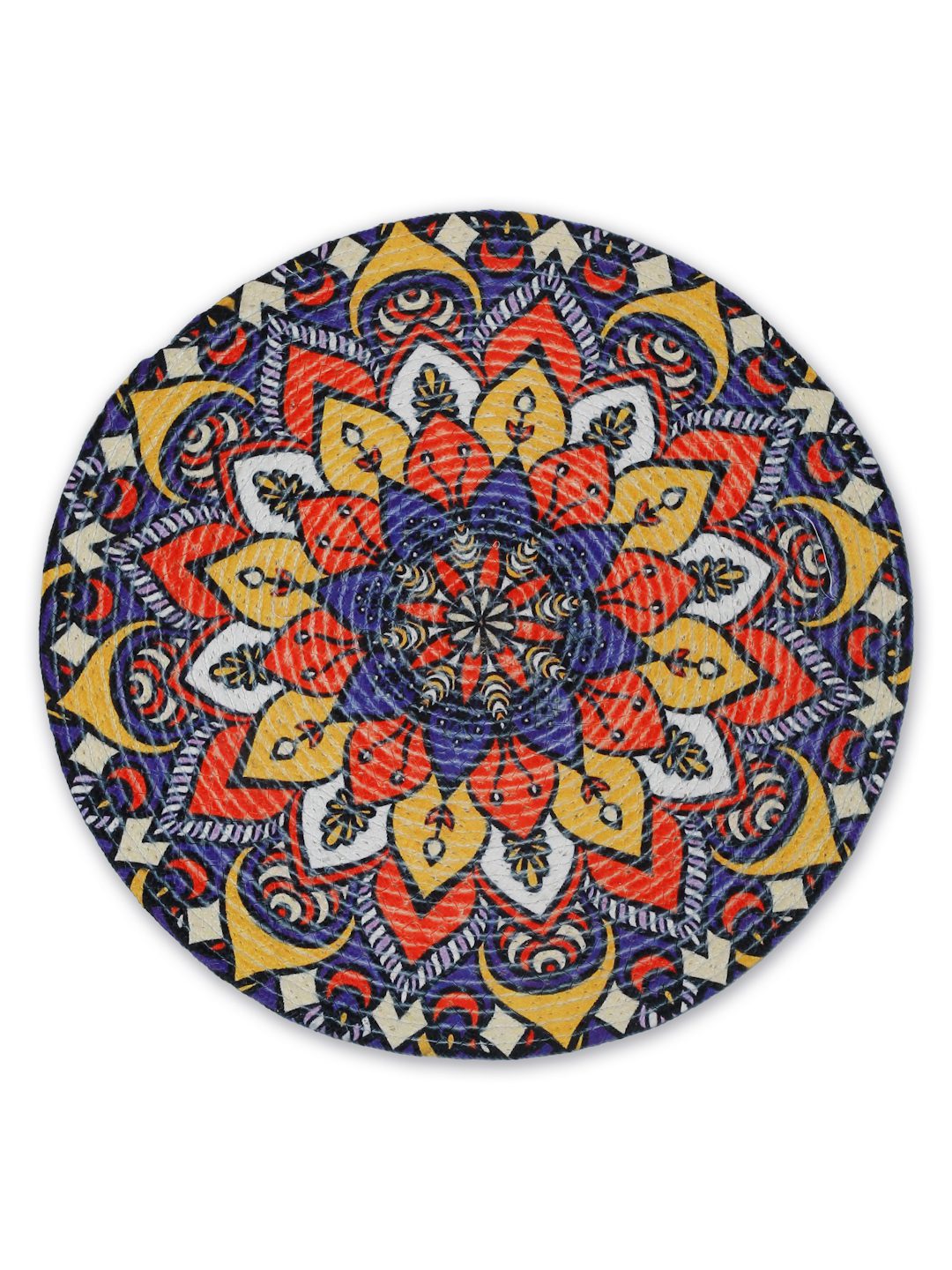 Blue & Yellow Printed Pure Cotton Table Placemats - Pack of 1 image