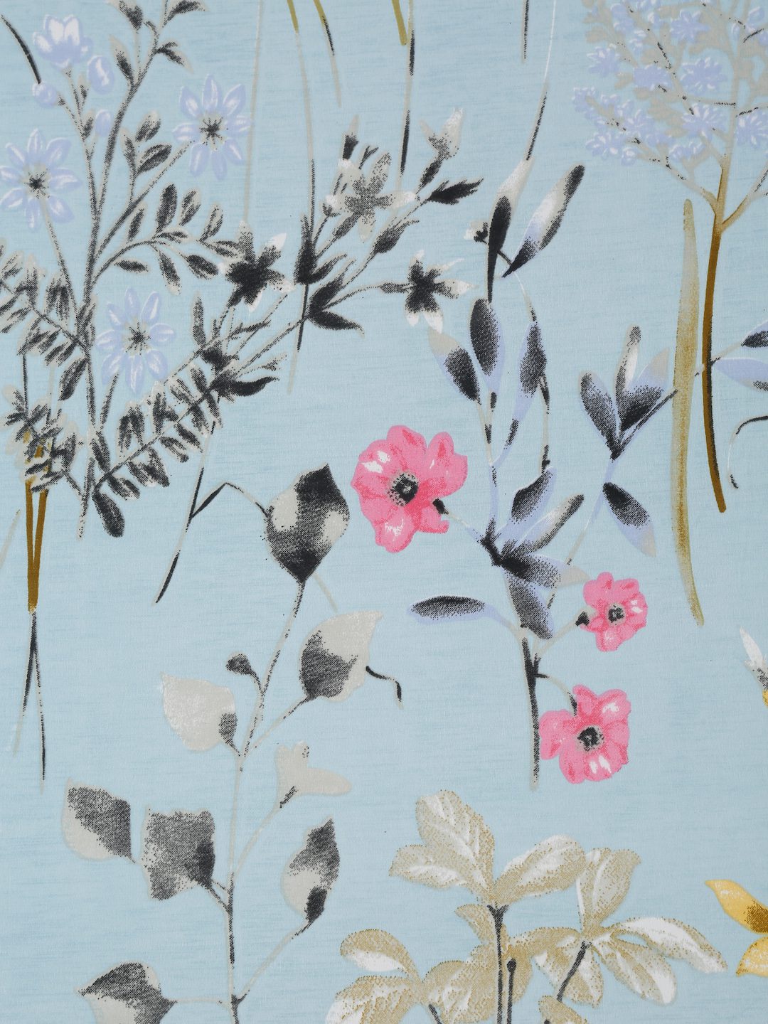 Hosta Homes Floral Design Multicolored Bed Sheet With Pillow Covers image 2