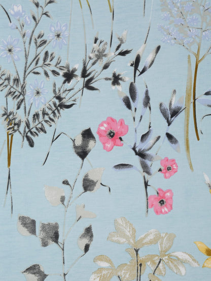 Hosta Homes Floral Design Multicolored Bed Sheet With Pillow Covers image 2