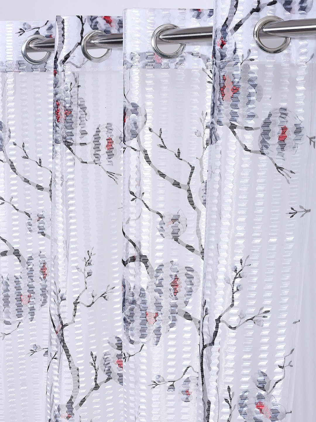 Floral Design Window Curtain Pack of 3 image 1