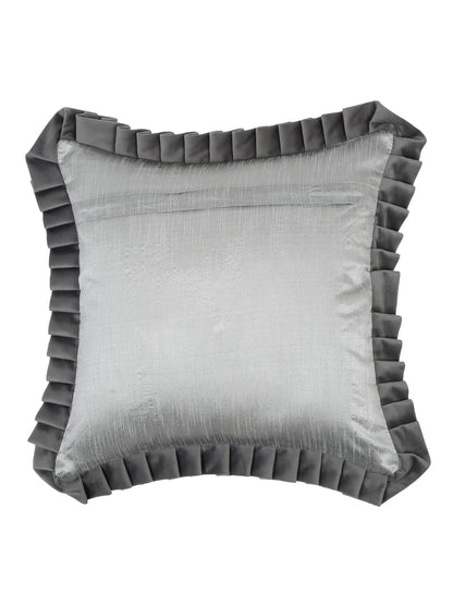 SOFT QUILTED VELVET FRILLED CUSHION COVERS image 3