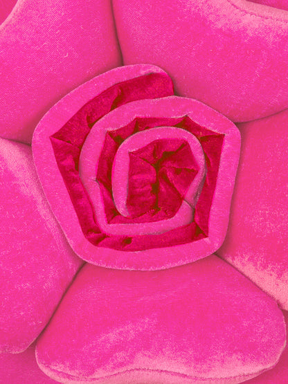 HOSTA HOMES Set Of 2 Pink Velvet Flower Shaped Cushions image 2