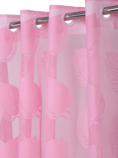 Floral Design Window Curtain Pack of 2 image 1