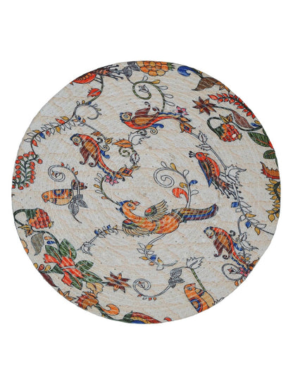 White & Yellow Printed Pure Cotton Table Placemats image 1