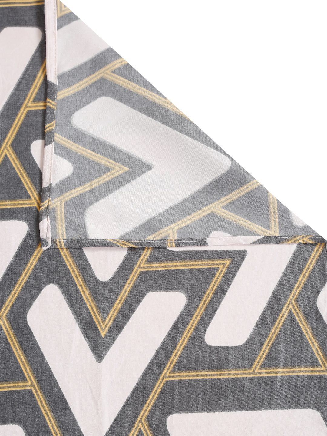 Hosta Homes Geometric Design Multicolored Bed Sheet With Pillow Covers image 3