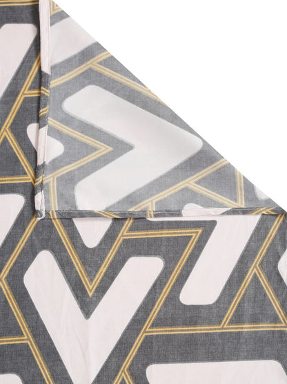 Hosta Homes Geometric Design Multicolored Bed Sheet With Pillow Covers image 3