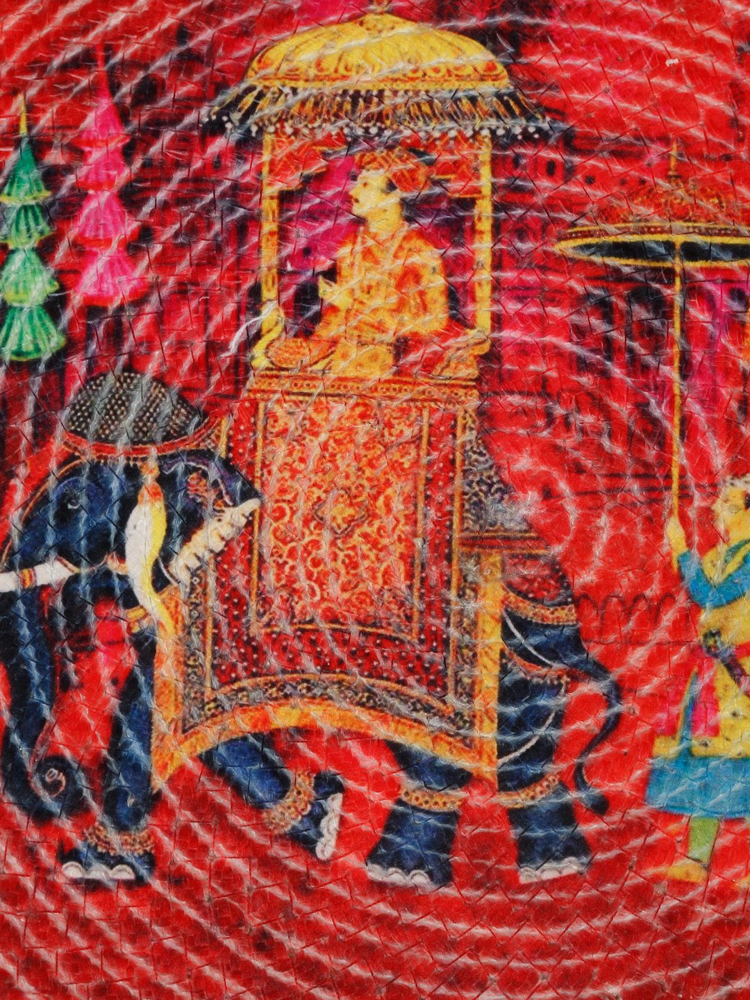 Red & Yellow Printed Pure Cotton Table Placemats image 3