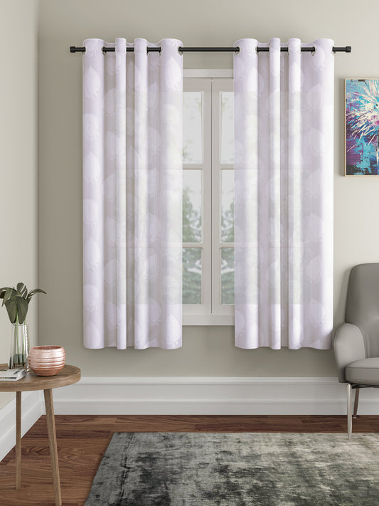 Floral Design Window Curtain Pack of 2 image 0