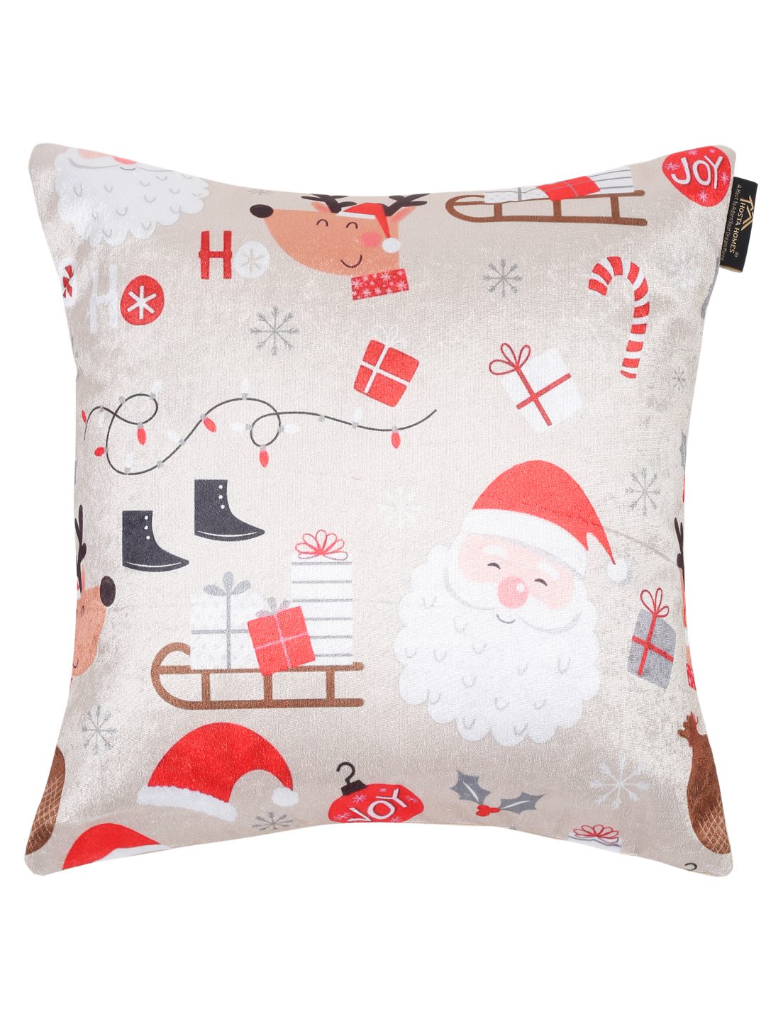 Soft velvet , Abstract Red & White  ,pack of 5 , zipper image 3