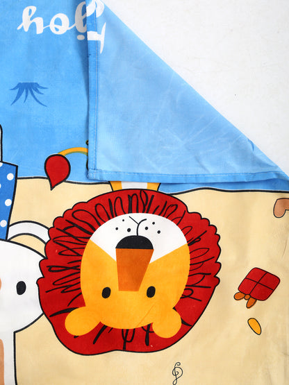 Hosta Homes Animal Printed Multicolored Bed Sheet With Pillow Cover image 4