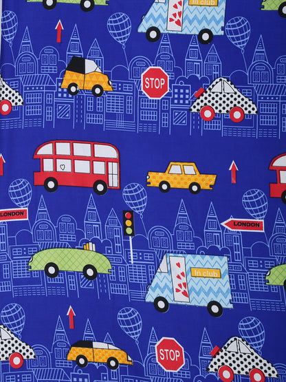 Hosta Homes Cute Cartoon Traffic Light Printed Bed Sheet With Pillow Cover image 2