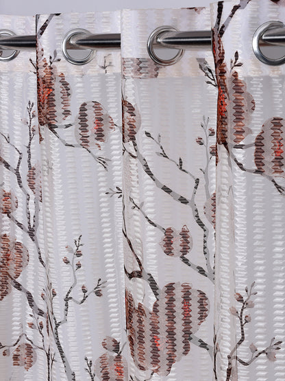 Floral Design Door Curtain Pack of 3 image 1