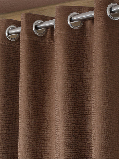 SELF TEXTURED BLACKOUT DOOR CURTAIN PACK OF 2 BY HOSTA HOMES image 1