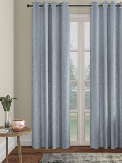 SELF TEXTURED BLACKOUT LONG DOOR CURTAIN PACK OF 1 BY HOSTA HOMES image 0