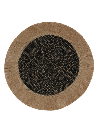 Jute Cotton Frilly Reversible Table Mat - Pack of 1 image