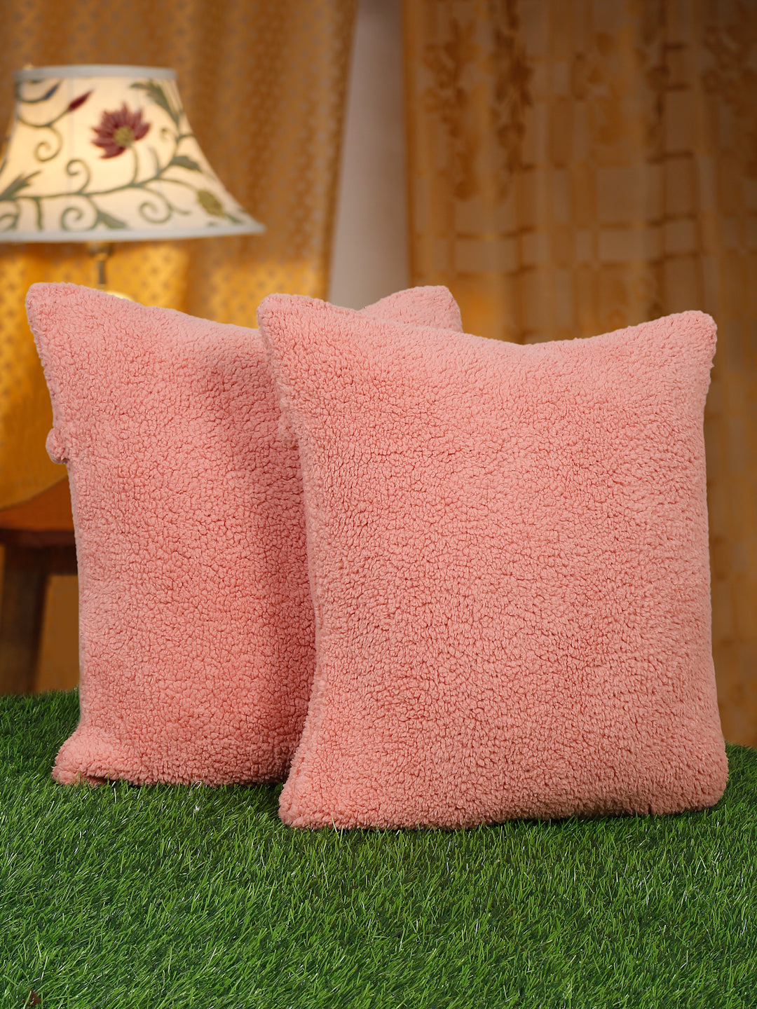SOFT FUR SOLID PATTERN CUSHION COVERS - Pack of 2 image