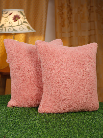 SOFT FUR SOLID PATTERN CUSHION COVERS - Pack of 2 image