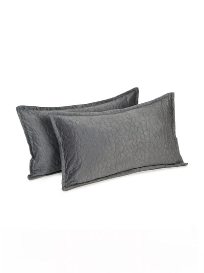 ULTRASONIC Poly velvet Geometric Pillow Covers (Pack of 2) by Hosta Homes image 1