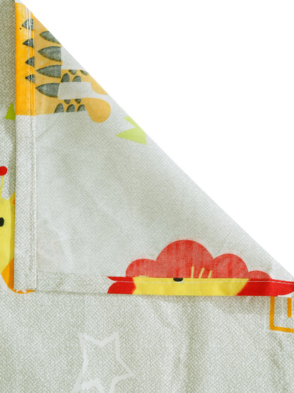 Hosta Homes Animal Amista Multicolored Bed Sheet With Pillow Cover image 5