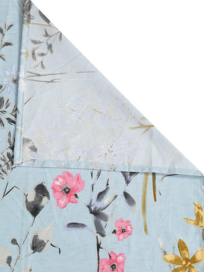 Hosta Homes Floral Design Multicolored Bed Sheet With Pillow Covers image 3