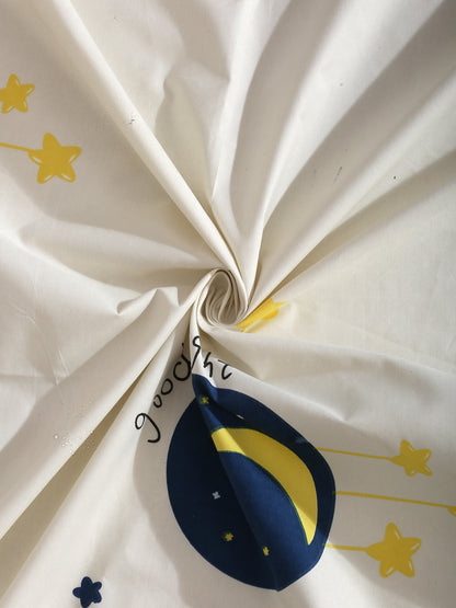 Hosta Homes Good Night Printed Kids Bed Sheet With Pillow Cover image 3