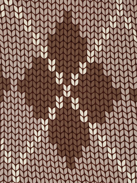 Beige & Brown Abstract Printed 280 TC Single Bedsheet Set-1.52 m x 2.28 m