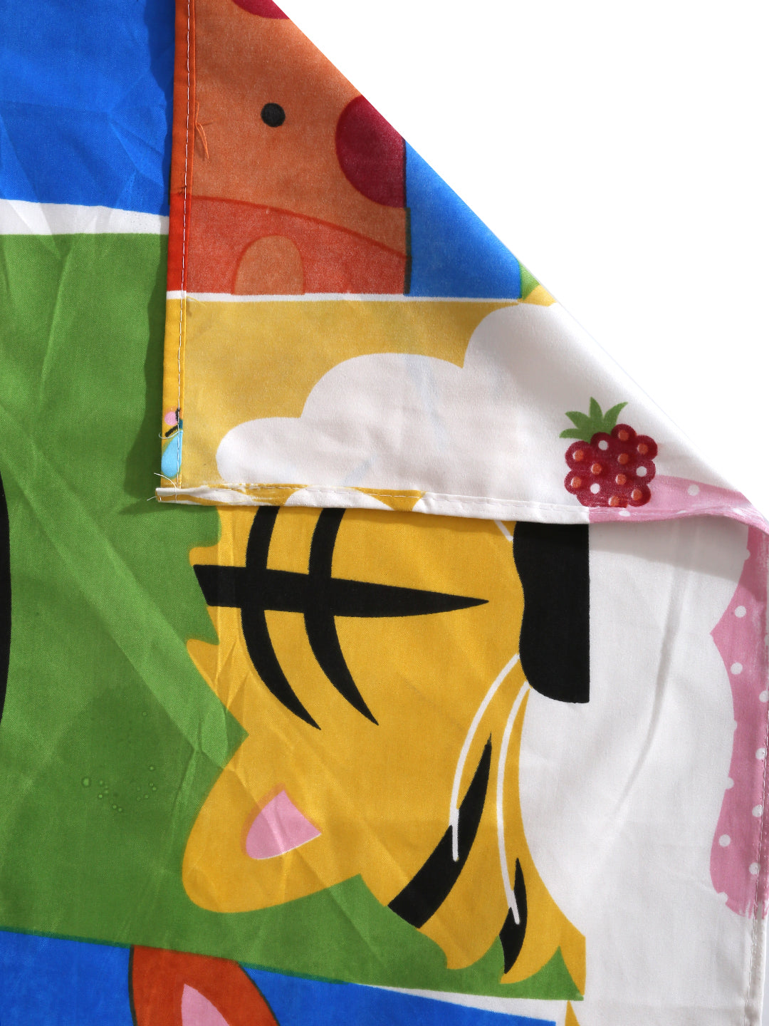 Hosta Homes Jungle Buddies Multicolored Bed Sheet With Pillow Cover image 4